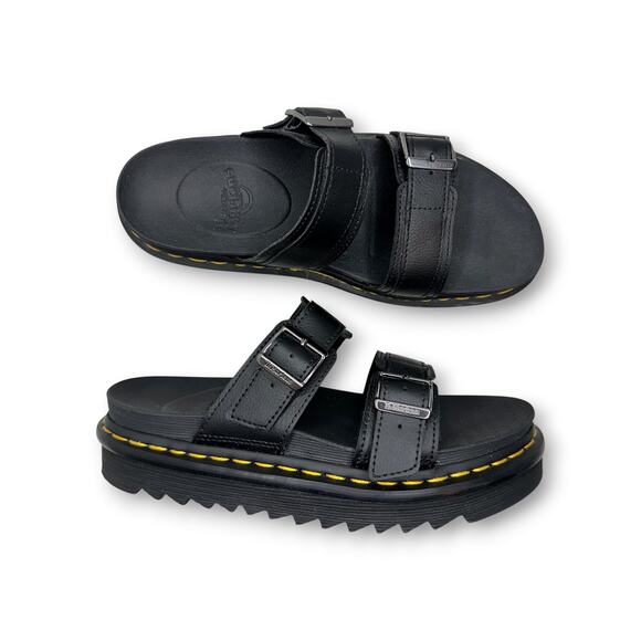 Dr. Martens Shoes - Dr. Martens Myles Slide Sandal Size Women’s US 9 Black Platform Two Strap 570036